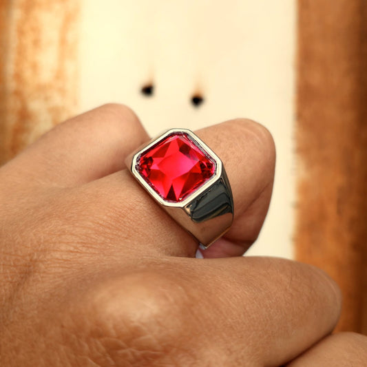 ANILLO PIEDRA ROJA