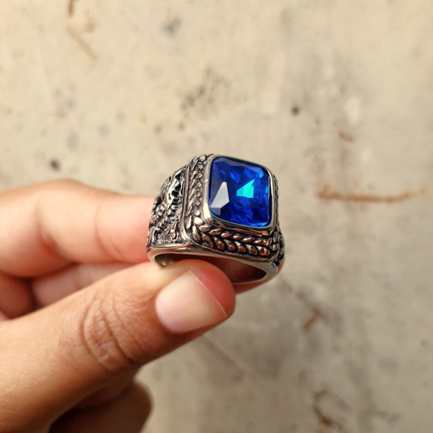 ANILLO PIEDRA AZUL DRAGON