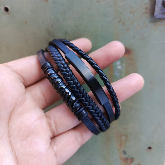 PULSERA NEGRA 4 EN 1