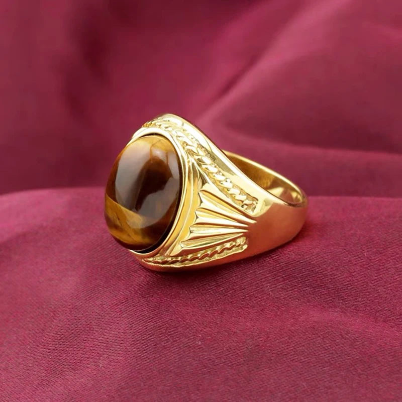 ANILLO PIEDRA MARRON