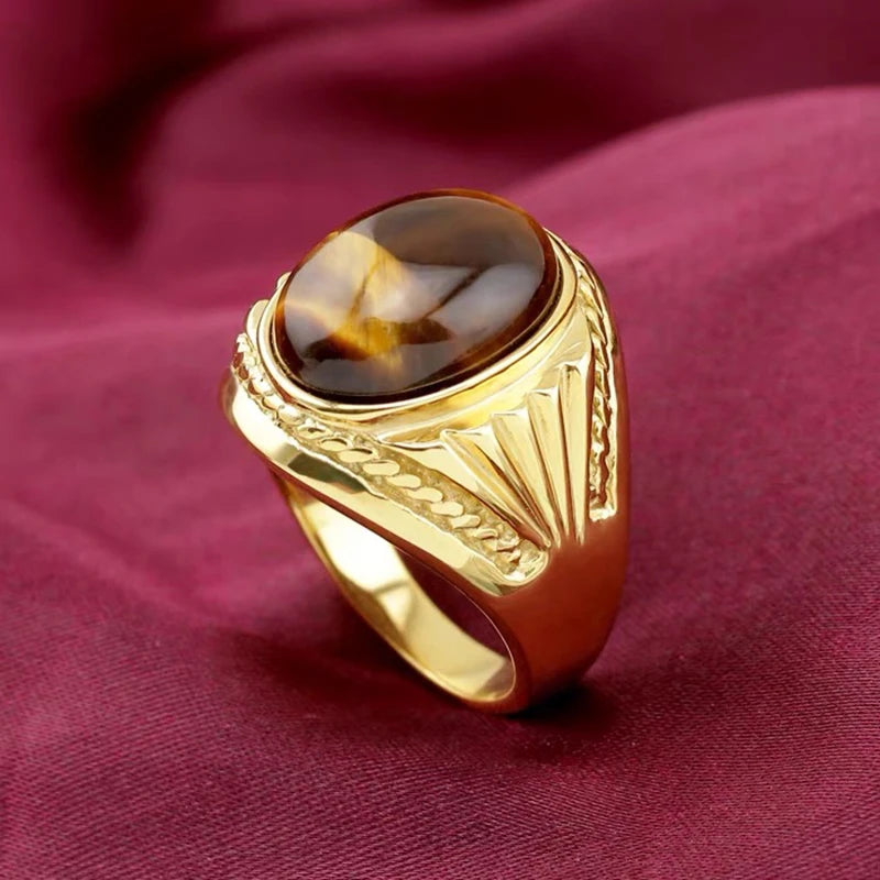 ANILLO PIEDRA MARRON