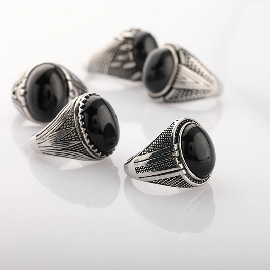 ANILLOS PIEDRA NEGRA