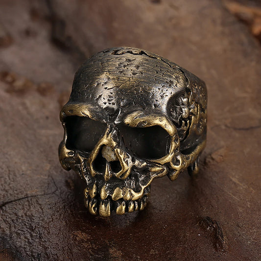 ANILLO CALAVERA DORADO