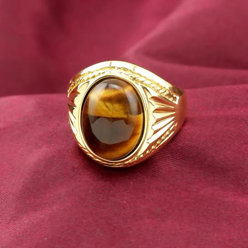 ANILLO PIEDRA MARRON