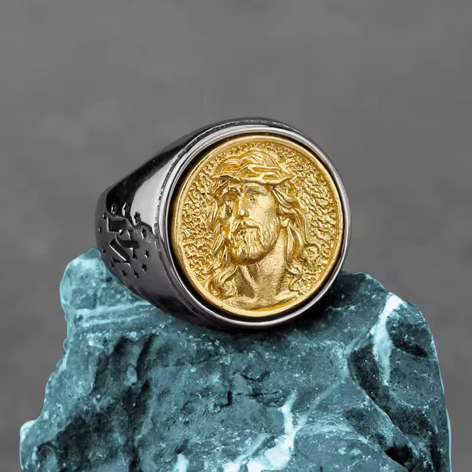 ANILLO JESUS REVERSIBLE (CON DETALLES)